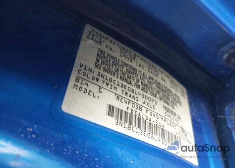 2008 Nissan Versa 1.8S z USA, uszkodzony, nr VIN 3N1BC13E08L430075